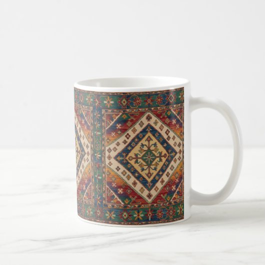 Lebendiges marokkanisches Berber-Teppichmuster Kaffeetasse (Rechts)