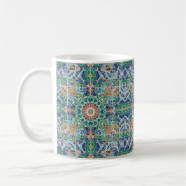 Lebendiges marokkanisches Zellige-Fliesenmuster  Kaffeetasse