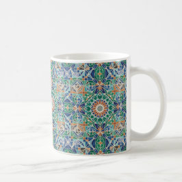 Lebendiges marokkanisches Zellige-Fliesenmuster  Kaffeetasse