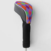 Lebendiges Mehrfarben-Diamant-Abstraktmuster Golf Headcover (angewinkelt)