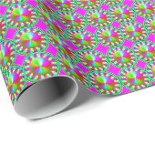 Lebendiges mehrfarbiges 3D-Design Mattes Geschenkp Geschenkpapier (Rolleneckpunkt)