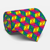 Lebendiges mehrfarbiges geometrisches Muster Krawatte (Gerollt)