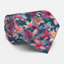 Lebendiges mehrfarbiges Lilien-Blumenmuster