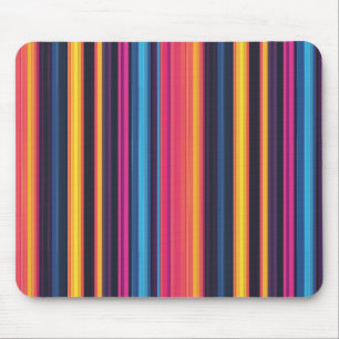 Lebendiges mehrfarbiges Streifenmuster modernes ab Mousepad