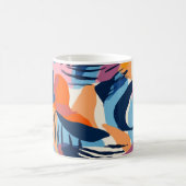 Lebendiges modernes abstraktes Formenmuster Kaffeetasse (Mittel)