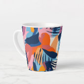 Lebendiges modernes abstraktes Formenmuster Milchtasse (Linke Ecke)