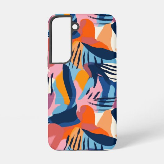 Lebendiges modernes abstraktes Formenmuster Samsung Galaxy Hülle (Rückseite)