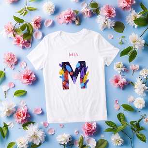 Lebendiges Monogramm - Buchstabe M Künstlerisches  Tri-Blend Shirt