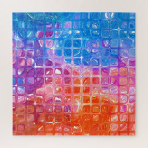 Lebendiges Mosaik: Mehrfarbiger abstrakter Hinterg Puzzle