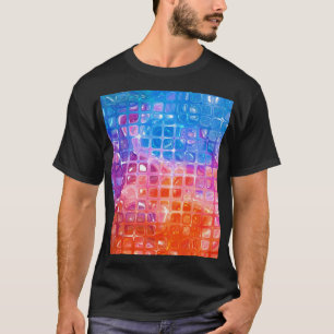 Lebendiges Mosaik: Mehrfarbiger abstrakter Hinterg T-Shirt