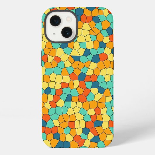 Lebendiges Mosaikmuster iPhone Hülle (Rückseite)