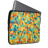 Lebendiges Mosaikmuster Laptopschutzhülle (Vorne Rechts)