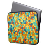 Lebendiges Mosaikmuster Laptopschutzhülle (Vorderseite Links)