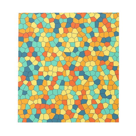 Lebendiges Mosaikmuster Notizblock (Vorderseite)
