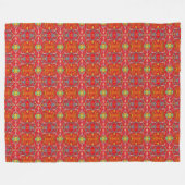 Lebendiges Muster aus roten Fischernetzen Fleecedecke (Vorderseite (Horizontal))