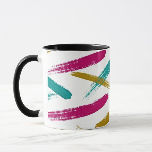 Lebendiges Muster mit leuchtenden Pinselstrichen i Tasse (Links)