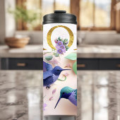 Lebendiges Mutter-Blumendesign Thermosbecher