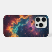 Lebendiges Nebelgalaxiedesign iPhone Hülle (Rückseite (Horizontal))