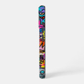 Lebendiges Neon-Graffiti-Muster iPhone 16 Hülle (Linke Seite)