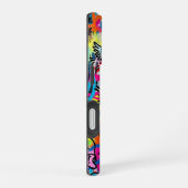 Lebendiges Neon-Graffiti-Muster iPhone 16 Hülle (Rechte Seite)