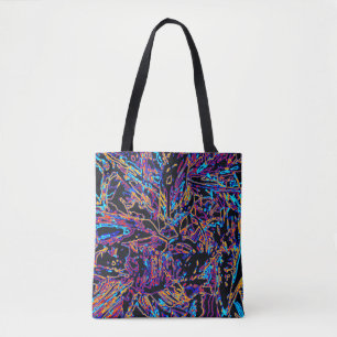 Lebendiges Neon-Mehrfarbiges Kurvenlinienmuster Tasche