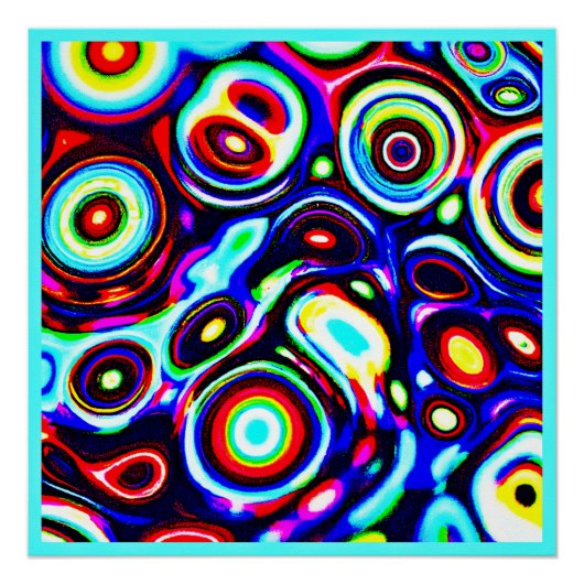 Lebendiges Neon-Puls-Muster Poster (Vorderseite)