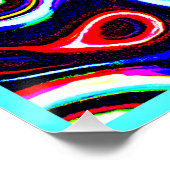 Lebendiges Neon-Puls-Muster Poster (Ecke)
