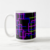 Lebendiges Neon-Raster Kaffeetasse (Links)