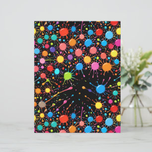 Lebendiges Neon-Regenbogen-Farbspritzer-Papier