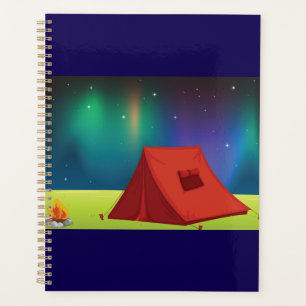 Lebendiges Nordlichter-Camping-Zelt Nacht Planer