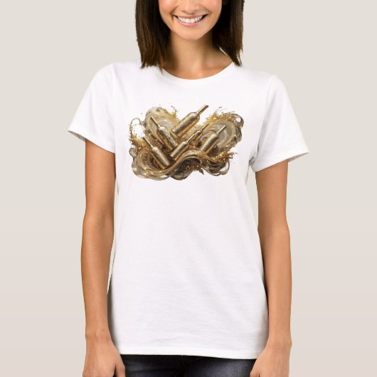 Lebendiges Orange ABSTRACT ART Statement T-Shirt (Vorderseite)