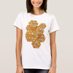 Lebendiges Orange ABSTRACTE KUNST Künstlerisches M T-Shirt