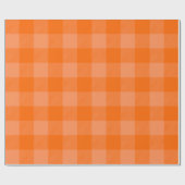 Lebendiges Orange & Blassorange Herbst-Büffel-Karo Geschenkpapier (Flach)