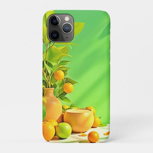 Lebendiges Orange Grün Stillleben Design Case-Mate iPhone Hülle (Rückseite)