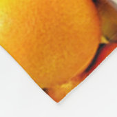 Lebendiges Orange Grün Stillleben Design Fleecedecke (Ecke)