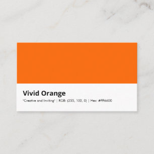 Lebendiges Orange "Kreativ und Einladend" Visitenkarte