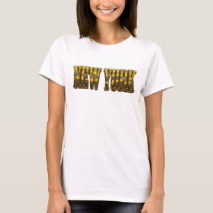 Lebendiges Orange NEW YORK Custom-T-Shirt T-Shirt