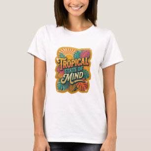 Lebendiges Orange TROPISCHER GEISTESZUSTAND Tragba T-Shirt