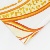 Lebendiges Orangen-Scheiben-Muster Fleecedecke (Ecke)