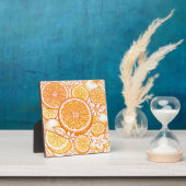 Lebendiges Orangen-Scheiben-Muster Fotoplatte (InSitu)