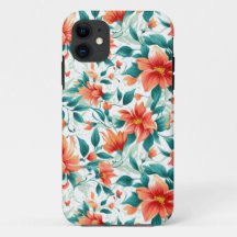 Lebendiges oranges Blumen-Garten-Muster - Elegante