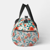 Lebendiges oranges Blumenmuster - Eleganter Tee Duffle Bag (Rechts)