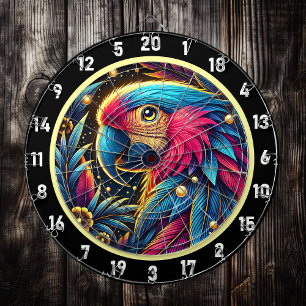 Lebendiges Papageien-Dartboard für Spielzimmer in Dartscheibe