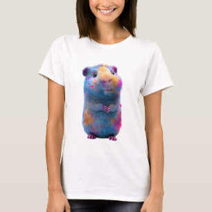 Lebendiges Pastell-Fell-Hamster-Porträt Frauen T-Shirt