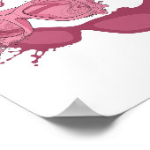 Lebendiges Pink ABSTRACTE KUNST Abstrakte Gestaltu Poster (Ecke)