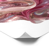 Lebendiges Pink ABSTRAKTE KUNST Kunstprint Poster (Ecke)