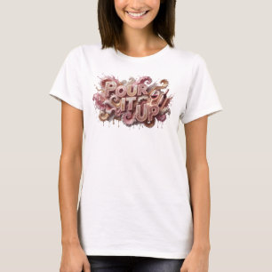 Lebendiges Pink POUR IT UP Shirt-Design T-Shirt