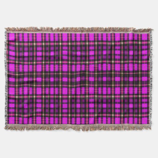 Lebendiges Plaid-Tartan-Muster-Gewebe Decke (Vorderseite)