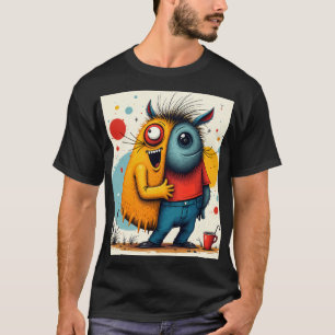 Lebendiges Pop-Art-Chaos Crazy Grafik-T-Shirt T-Shirt