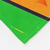 Lebendiges Pop-Art-Llama-Porträt Fleecedecke (Ecke)